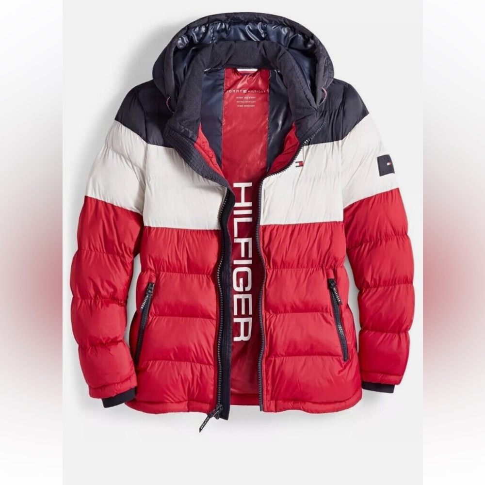 NWT Tommy Hilfiger Men's Tricolor Puffer Jacket